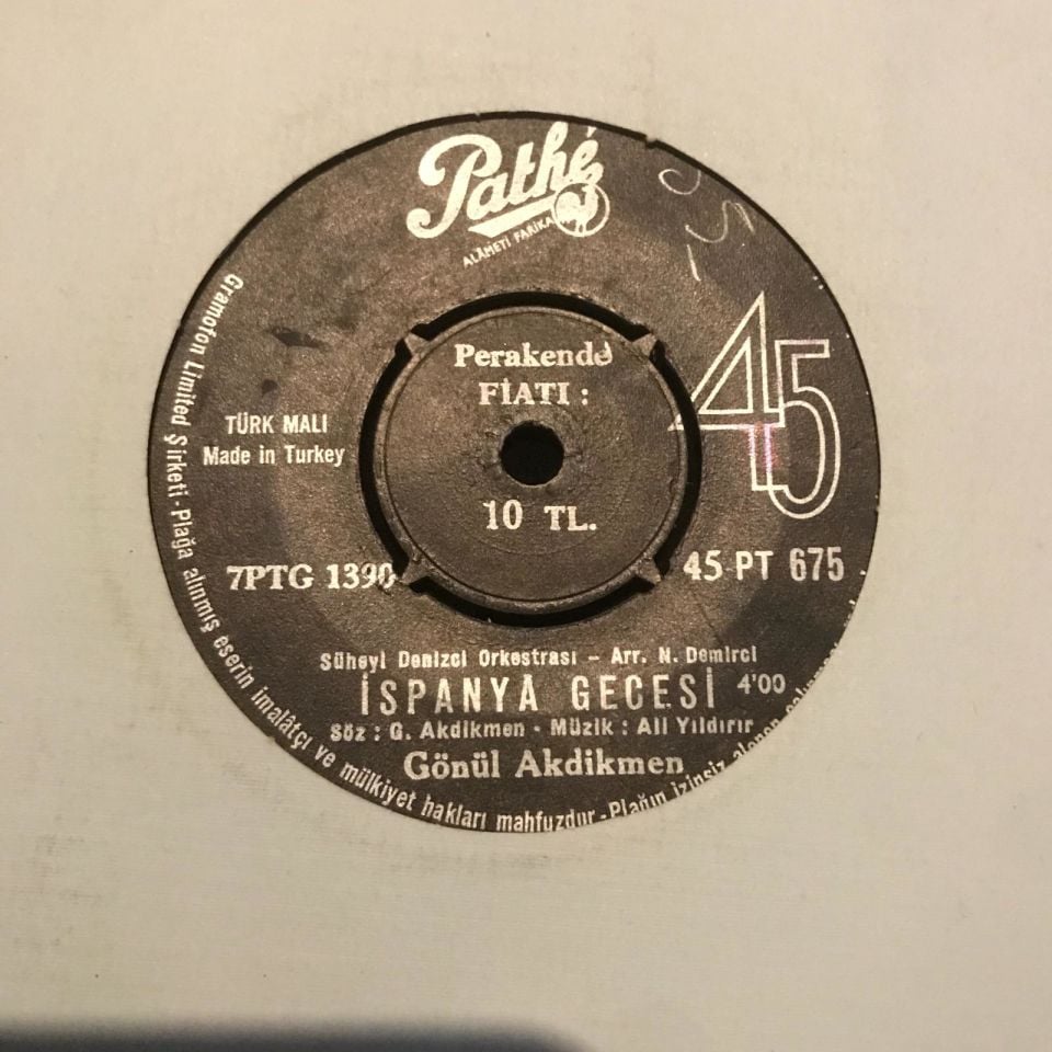 Romen kızı, İspanya gecesi / Gönül AKDİKMEN - 45'lik Plak
