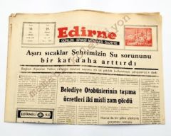 Edirne gazetesi, 29 Haziran 1982 - Efemera