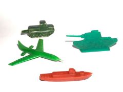 4 Adet Sovyet dönemi. plastik savaş aracı