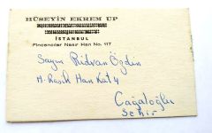 Hüseyin Ekrem UP / Açılmamış 1963 tarihli yeni yıl tebriği - Efemera