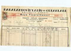 Haralambos İLYADİS - Boya ticarethanesi / Fatura - Efemera