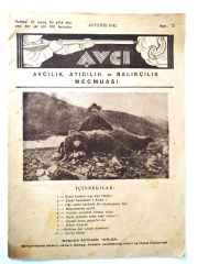 Avcı / Avcılık atıcılık ve balıkçılık mecmuası 1942 Sayı:75 / Kumbara, İnhisarlar, Tekel - Dergi
