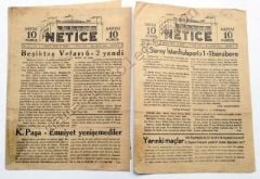 Netice gazetesi, Sayı:1 ve 2 - 22 Ekim 1949 - Efemera