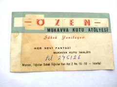 Özen Mukavva Kutu Atölyesi / Kartadres - Efemera