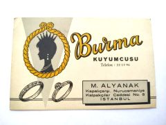 Burma Kuyumcusu Kapalıçarşı / M. Alyanak Kartadres - Efemera