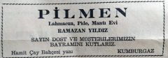 Pilmen Lahmacun pide mantı evi Kumburgaz / Dergi - gazete reklamları
