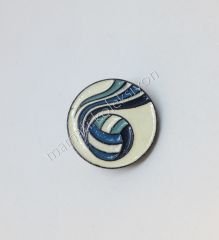 Futbol temalı plastik rozet