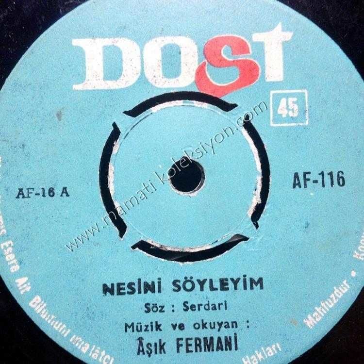 Nesini söyleyim - Sazım / Aşık Fermani - 45'lik plak