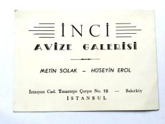 İnci Avize Galerisi Tınaztepe BAKIRKÖY / Kartadres - Efemera