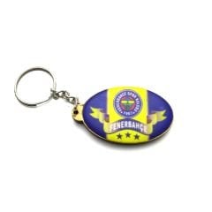 Fenerbahçe - Ahşap üzeri pleksi oval anahtarlık