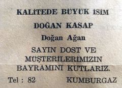 Doğan Kasap Kumburgaz / Dergi - gazete reklamları