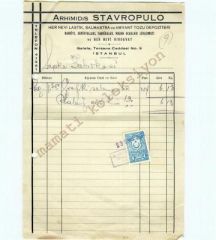 Arhimidis STAVROPULO - Her nevi lastik / Fatura - Efemera
