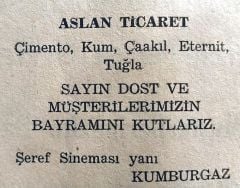 Aslan Ticaret Kumburgaz / Dergi - gazete reklamları