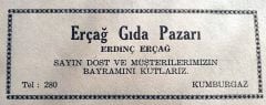 Erçağ Gıda Pazarı Kumburgaz / Dergi - gazete reklamları