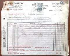 Emniyet Ticaret Evi / Her nevi yün ve iplik - 1957 Tarihli Fatura