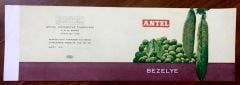 Bezelye / Antel Konserve Fabrikası - 11x30 etiket - Efemera