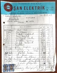 Şan Elektrik ANKARA - Esenboğa Hava Alanı / Fatura