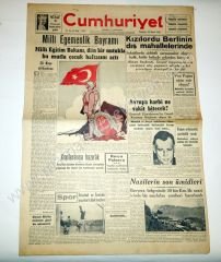 Cumhuriyet gazetesi, 23 Nisan 1945 23 Nisan gazeteleri - Efemera