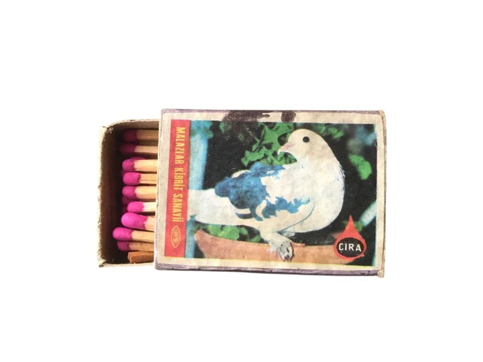 Malazlar Çıra Kibrit - Güvercin temalı kibrit