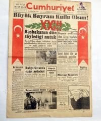 Cumhuriyet gazetesi, 29 Ekim 1946 29 Ekim gazeteleri - Efemera