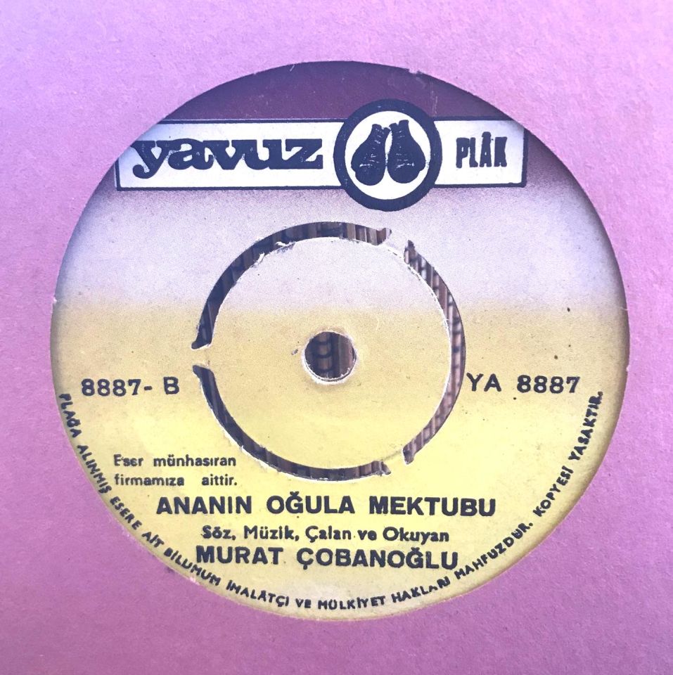 Ananın oğula mektubu - Oğulun anaya mektubu - Murat ÇOBANOĞLU / 45'lik plak