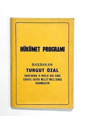 Hükümet Programı Başbakan - Turgut ÖZAL - Kitap