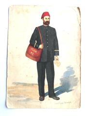Posta Dağıtıcısı - Maraş'tan İstanbul Yıldız'a gönderilmiş, kartpostal