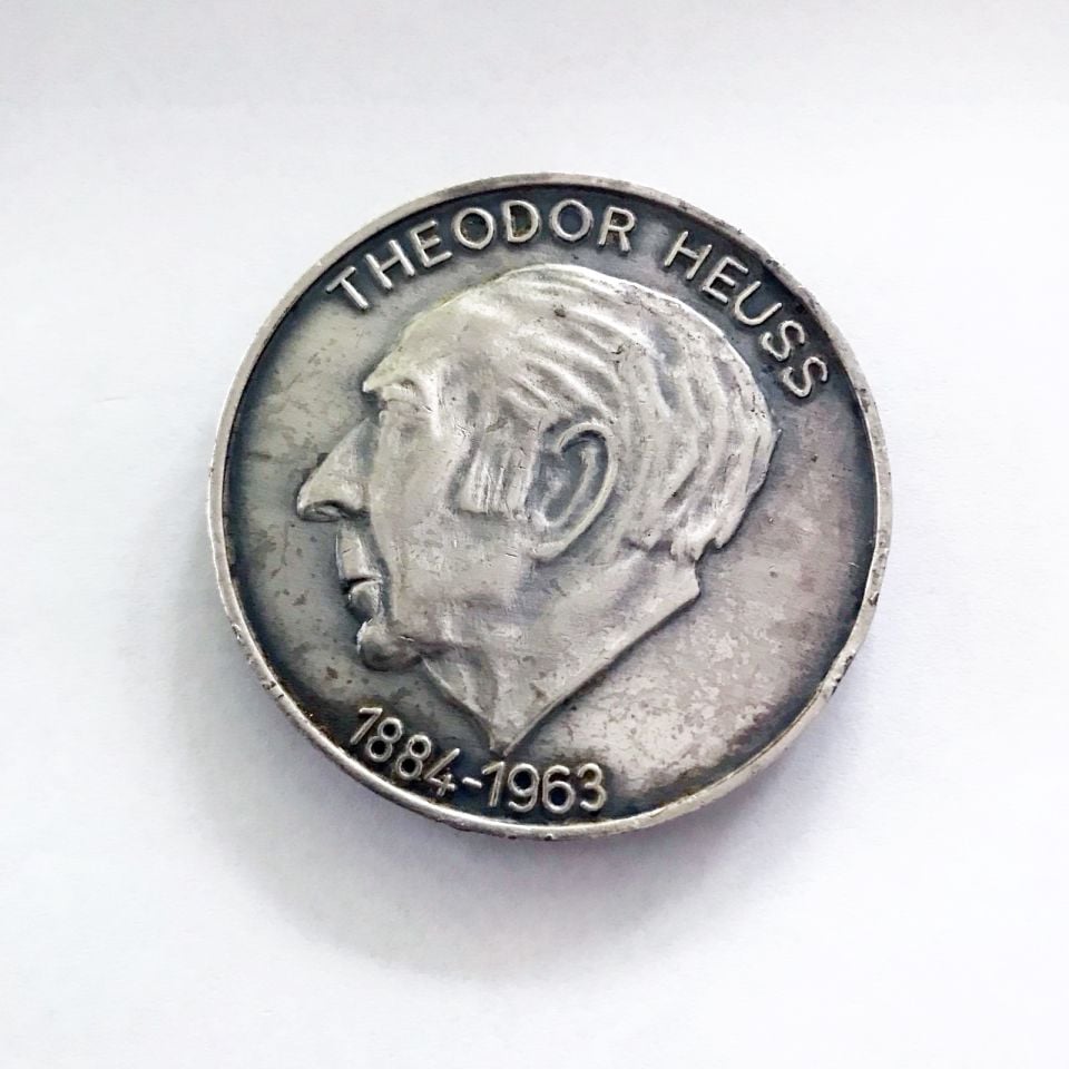 Theodor HEUSS 1884-1963 / 25 Jahre Mitglied - Madalyon