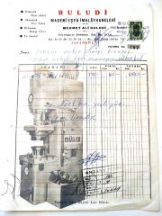 Buludi Madeni eşya imalathaneleri, Mehmet Ali BULUDİ - Fatura