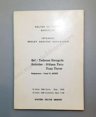Tadeusz STRUGALA - Gülşen TATU - Tunç ÜNVER Müzik Dünyası Konser broşürü - Efemera
