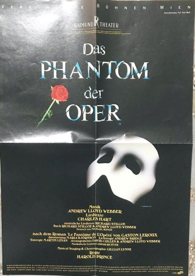 The Phantom of the Oper - Cd. broşür. afiş / 1992