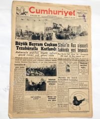 Cumhuriyet gazetesi, 30 Ekim 1948 29 Ekim gazeteleri - Efemera