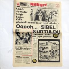 Mahir ÇAYAN, Sibel ERKAN olayı ile ilgili gazete Sibel ERKAN, Hüseyin CEVAHİR Milliyet Gazetesi, 2 Haziran 1971 - Efemera