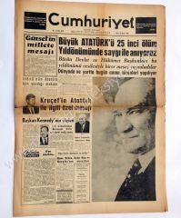 Cumhuriyet gazetesi, 10 Kasım 1963 10 Kasım gazeteleri - Efemera