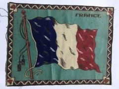 France - Fransa / 1910'lar Tütün promosyonu, 20x28 kumaş bayrak