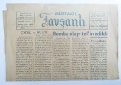 Müstakil Tavşanlı Gazetesi - 29 Aralık 1960 / Eski Gazete