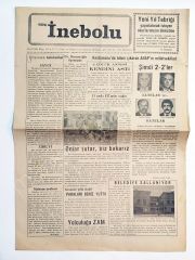Yeni İnebolu gazetesi 12 Aralık 1988 - Gazete