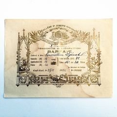 St Joseph Kadıköy 1932 yılı aferin - Efemera