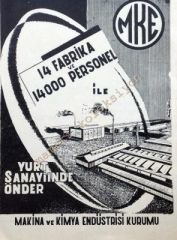 MKE Yurt Sanayiinde önder - Dergiden çıkma reklam - Efemera