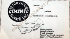 Türkiye Çimento Sanayi T.A.Ş. - Dergiden çıkma reklam - Efemera