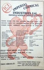 Imperial Chemical Industrıes Ltd. - Dergiden çıkma reklam - Efemera