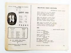 14 Şubat 1960 - Takvim yaprağı