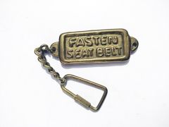 Fasten Seat Belt - Pirinç Anahtarlık