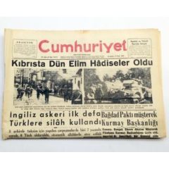 Cumhuriyet gazetesi, 29.1.1958 / Gaziantep sanıkları - Efemera