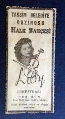 Taksim Belediye Gazinosu, Lilly orkestrası - Efemera