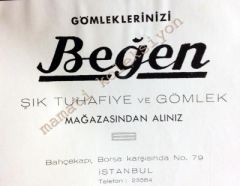 Gömleklerinizi BEĞEN şık tuhafiye mağazasından alınız - Dergiden çıkma reklam - Efemera
