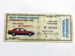 Milli Piyango / Otomobil piyangosu 5 Eylül 1992