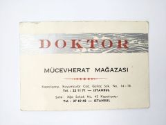 Doktor Mücevherat mağazası Kapalıçarşı - Kartvizit