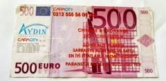 500 Euro Capacity Aydın Döviz altın A.Ş. Bakırköy Efemeraları Şaka - Reklam Parası