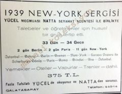 1939 New York sergisi Yücel mecmuası Natta seyahat - Dergiden çıkma reklam - Efemera